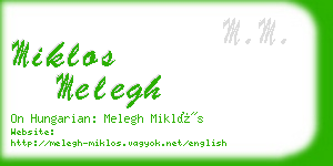 miklos melegh business card